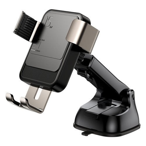 Suport pentru telefon cu gravitate Joyroom Qi încărcător auto wireless 15 W negru