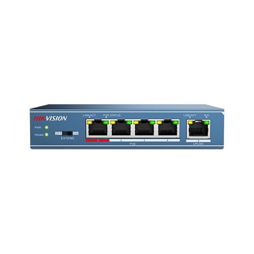Switch 4 porturi PoE, 1 port uplink- HIKVISION