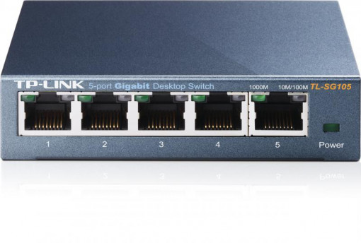 Switch TL-SG105, 5 porturi RJ45 Gigabit, Unmanaged - TP-Link TL-SG105