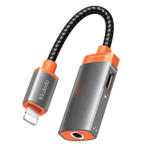 Adaptor mini jack Lightning la AUX de 3,5 mm, Mcdodo CA06719 (negru)