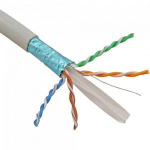 Cablu FTP, cat 6E, CUPRU 100%, manta LSZH 305m - ELAN ELN-FTP-6-CU
