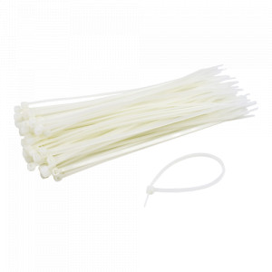 Coliere de plastic 100x2.5 mm, ALB, 100 buc TCP-100-2.5-W