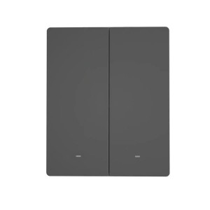 Comutator de perete Wi-Fi inteligent cu 2 canale Sonoff negru (M5-2C-80)
