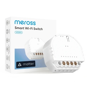 Comutator inteligent Wi-Fi Meross cu monitor de energie încorporat, MSS815MA