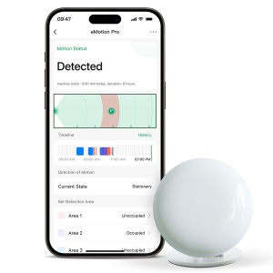 Senzor de prezență eMotion Pro radar cu undă mm 24 GHz cu blaster IR și senzor de luminozitate