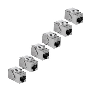 Set 6 buc. Keystone Jack Cat.6A, ecranat, tool-less - TRENDnet TC-K06C6A-6buc