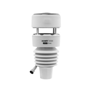 Shelly Ecowitt WS90 7 în 1 – Stație meteo 7 în 1, Bluetooth, Zigbee, albă