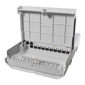 Switch netFiber 9, 4 x SFP+ 10G, 5 x SFP 1G, 1 x Gigabit (PoE-In), outdoor - MikroTik CRS310-1G-5S-4S+OUT
