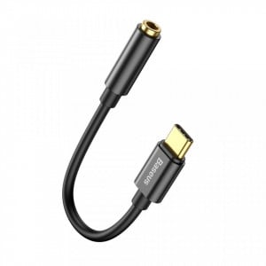 Adaptor USB Type C la Jack 3.5mm Baseus negru (CATL54-01)