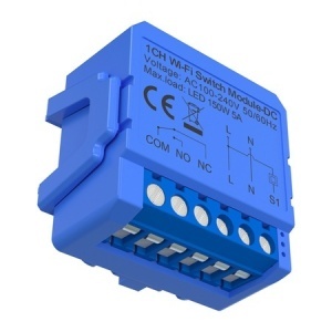 Comutator de releu inteligent WiFi 1 canal cu contact DC fără tensiune Avatto WSM16-DC-1