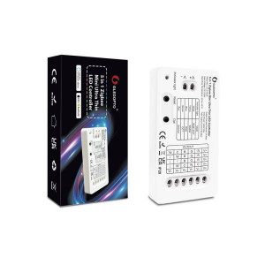 Mini controler LED ultra subțire Gledopto Zigbee Pro 5-în-1 (Zigbee+RF) 5V-24V DC