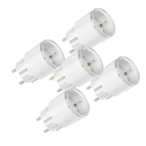 Shelly Plug S Gen3 Alb, pachet de 5 bucăți WiFi, Bluetooth, Matter