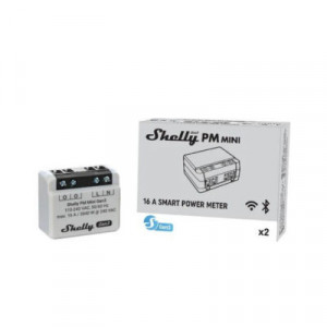 Shelly PLUS PM MINI GENERATIA 3 Wi-Fi + Bluetooth smart power meter, 1 canal (16A)