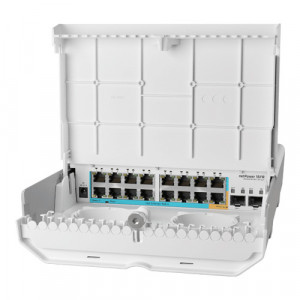 Smart Switch outdoor 16 x 10/100Mbps (15 PoE inversate), 2 x SFP - Mikrotik CRS318-1Fi-15Fr-2S-OUT