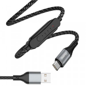 Cablu USB Dudao tip C 5 A 1 m Temporizator de încărcare 1 - 5 h negru