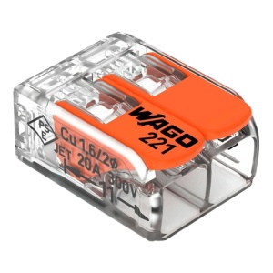 Conector derivatie 2 fire, max. 4 mmÂ² (100 buc.) - WAGO 221-412