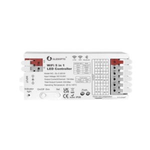 Controler Led Gledopto GL-C-201W Tuya Wi-Fi + Bluetooth 5-in-1 RGBCCT 20 A