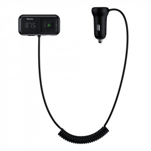 Modulator FM + incarcator auto Baseus negru