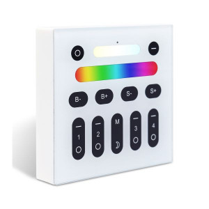 Panou de perete fără fir RF cu 4 zone Gledopto (pentru controlere LED Gledopto Pro)
