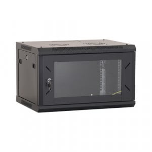 Rack perete 6U 19' 600x450, capacitate incarcare 80 Kg, negru - ASYTECH Networking ASY-6U-6045W