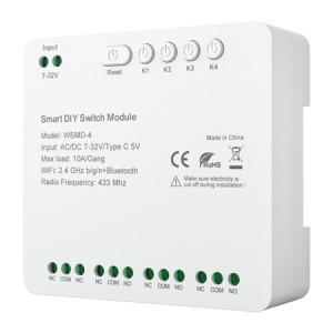 Releu cu 4 canale WiFi si Bluetooth Avatto WSMD-4 32V