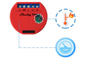 Releu Shelly 1PM WiFi cu un singur canal cu monitorizare consum