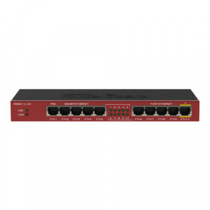 Router 5 x Fast Ethernet, 5 x Gigabit, 1 x PoE, RouterOS L4 - Mikrotik RB2011iL-IN