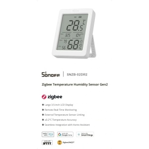 Senzor de temperatură și umiditate Zigbee SONOFF SNZB-02DR2