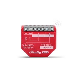 Shelly 1PM Gen4 comutator releu cu măsurare a puterii 1x 16A (WiFi, Bluetooth, Zigbee, Matter)