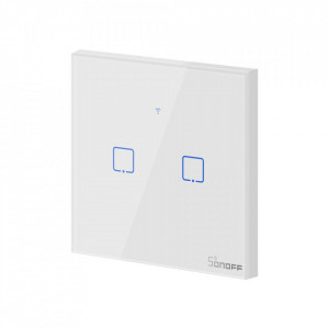 Smart Switch WiFi + RF 433 Sonoff T1 EU TX (2 canale)