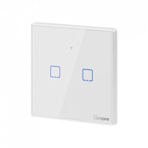 Smart Switch WiFi + RF 433 Sonoff T2 EU TX (2 canale)