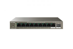 Switch 8 porturi PoE Gigabit, uplink 1 x RJ45 + 1 x SFP Gigabit, 92W, Cloud Management - IP-COM G2210P-8-102W