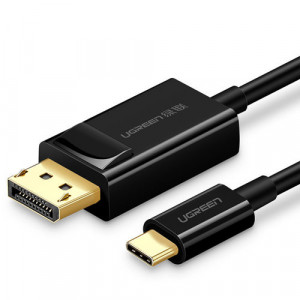 Cablu adaptor unidirecțional USB tip C la Display Port 4K 1,5 m negru Ugreen