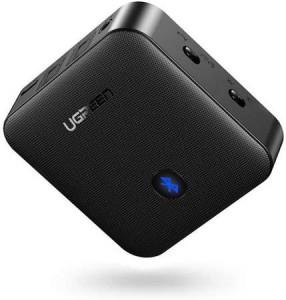 Receptor UGREEN Bluetooth 5.0 3,5 mm AUX, aptX (negru)