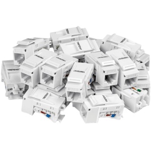 Set 25 buc. Keystone Jack Cat.6 tool-less, alb - TRENDnet TC-K25C6-25buc