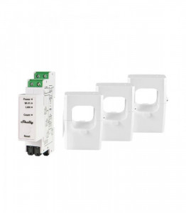 SHELLY PRO 3EM + 3X CLEME 400A - MĂSURAREA PUTERII (WIFI)
