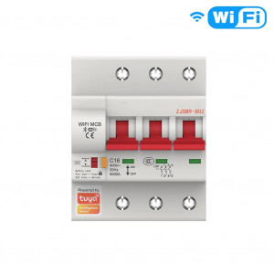 Siguranta Wifi 3P 25A MCB protectie la scurtcircuit TUYA