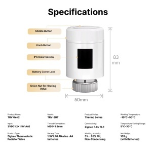 SONOFF TRV Gen2 Zigbee Valvă termostatică pentru radiator | TRV-ZBT