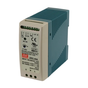 Sursa in comutatie cu back-up, 13.8V / 1.9A, monitorizare, sina DIN - MEAN WELL DRC-40A