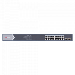 Switch 16 porturi gigabit PoE, 2 porturi SFP, Smart Management - HIKVISION DS-3E1518P-SI