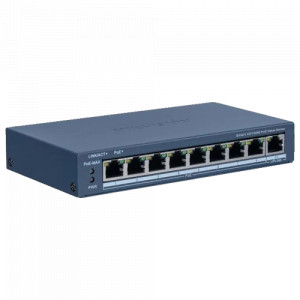 Switch 8 porturi PoE, 1 port uplink RJ45, Management - HIKVISION DS-3E1309P-EI-M
