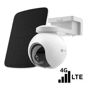 Camera IP Pan&Tilt conectivitate 4G, baterie 10.400 mAh, rezolutie 2K, Audio bidirectional, GPS, SDcard, Panou Solar - EZVIZ CS-EB8-4G-2K-PS(kit)