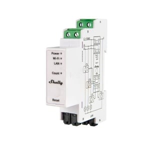 Contor de energie profesional Wi-Fi + Ethernet trifazat Shelly PRO 3EM RC 2000A