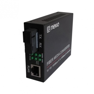 Mediaconvertor 10/100M, 1310/1550nm, WDM, Type A, SM, 20km, SC - NEXIO
