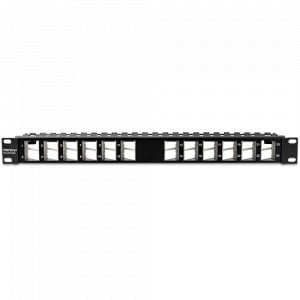 Patch Panel ecranat 24 porturi blank keystone inclinate 1U - TRENDnet TC-KP24SA