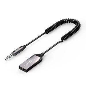 Receptor audio Bluetooth 5.3 Ugreen cablu USB - adaptor audio mufă AUX neagră