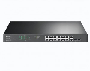 Switch 16 porturi PoE+ Gigabit, 2 porturi RJ45 Gigabit, 2 x Combo SFP Gigabit, Unmanaged - TP-Link TL-SG1218MP