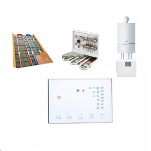 Termostat inteligent TUYA WiFi cu baza RF pentru centrala sau incalzire in pardoseala