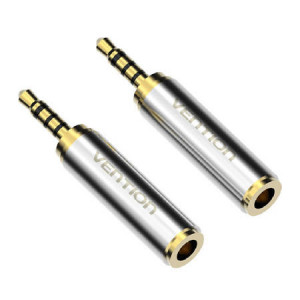Adaptor audio, Vention, 3,5 mm (mama) la mini mufă de 2,5 mm (tata), (auriu)
