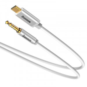 Cablu audio 3.5 mm la USB-C Baseus Yiven 1.2m alb
